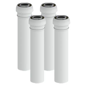 KPW-actie set a 4st. rookgasverlengpijp EasySafe PP concentrisch 60/100 L=500mm (410470871) Burgerhout