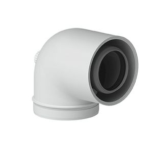 Concentrische adapter bocht 60/100 tbv Base Cube