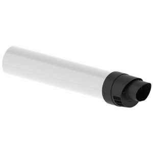 Geveldoorvoer concentrisch 80/125 zwart / wit PP