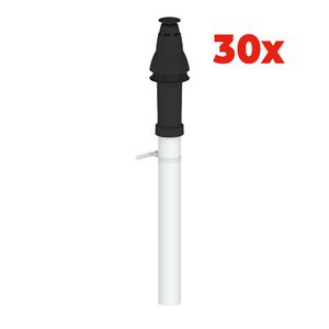 KPW-actie pallet a 30st. dakdoorvoer EasySafe Skyline 3000 PP concentrisch 60/100 zwart L=1280MM (410452742) Burgerhout