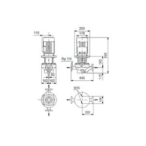 Inlinepomp TP 50-140/4-A-F-A-BQQE 400Y 50HZ