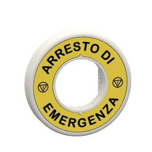 Verlichte ring noodstop Led rood 24VArresto di emergenza"