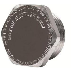Plug Hexagonal ATEX EXE mess. M12 metaalkeur VVE=50