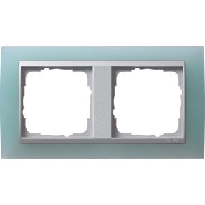 afdekraam 2-v overgangsafdekplaat kl.alum. Gira Event Opaque mint