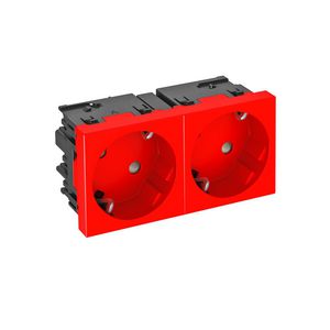Contactdoos 2-vdg 33gr mod.-45 zijaansl. 250V 10/16A 6120489
