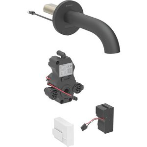 Piave wst wandkraan netv. inb-functiebox matzwartL=17cm