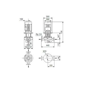 Inlinepomp TP 40-530/2-A-F-A-BQQE 400D 50HZ