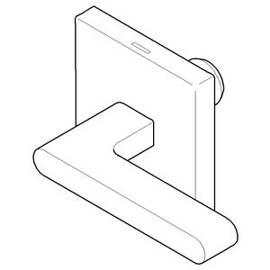 Greep v. inbouw wand Cold Hendel 60x60x40mm chr