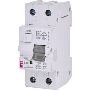 Aardlekautomaat KZS-2M B-kar. 40A 30mA 1-polig + Nul
