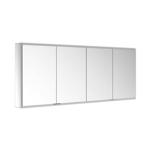 Spiegelkast/onverlicht Voorb./2wcd/2usb/1800x700x160mm zilv