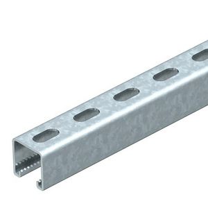 Lengte a 3m. profielrail geperforeerd sleufbreedte 22mm 41x41mm thermisch verzinkt