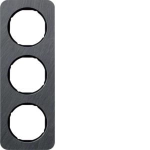 Afdekraam 3-v berker R.1 leisteen/zwart