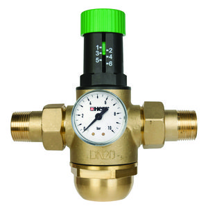 TW Membraan-druk verlager bu met conus messing kap PN16 DN15