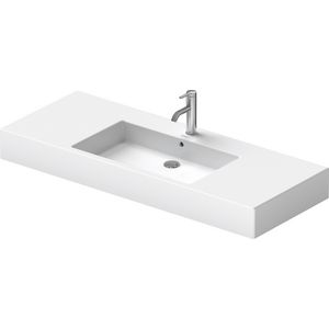 VERO #032912 wastafel 1250mm wit met kraangat met overloop