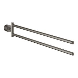 Atrio handdoekhouder 2-lids hard graphite geborsteld (mat donker grijs) (Spa colors coll.)