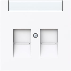 Centraalplaat 2 modular Jack connectors schuifjes art-wit (1800-44G)