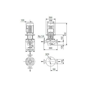 Inlinepomp TP 65-210/2-A-F-A-BQQE 400D 50HZ