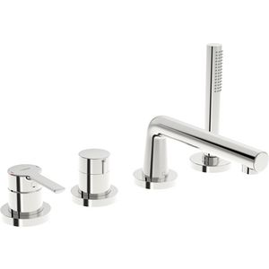 Afbouwset 4-gats badrand vaste uitl. ronde rozet HANSARONDA