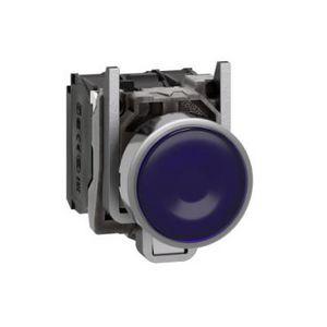 Drukknop Verlicht Verzonken Terugvering Ø22mm 120V Blauw