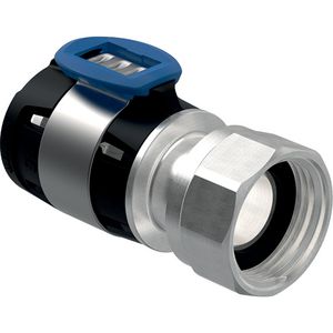 2-del. koppeling FLOWFIT pers 16x1/2"bn.dr. wartel siliciumbrons vernikkeld VVE=5