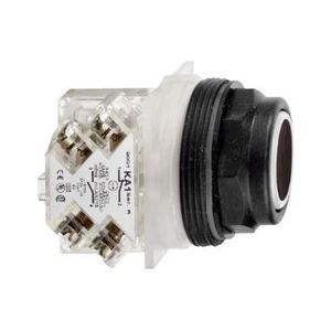 Drukknop Verzonken Terugvering Ø30mm 1NO Zwart