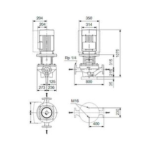 Inlinepomp TP 125-190/4-A-F-A-BQQE 400D 50HZ