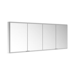 Spiegelkast/onverlicht Voorb./2wcd/2usb/1900x700x120mm zilv