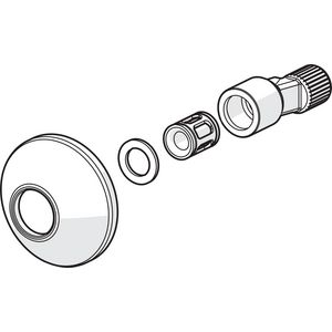 S-koppeling met rozet 1/2"x3/4" chroom bu.dr.xbu.dr. 59904793