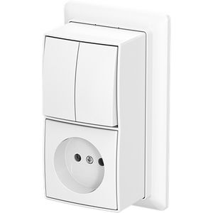 Combinatie kv serie+plaat opb b-AP+ alpine wit