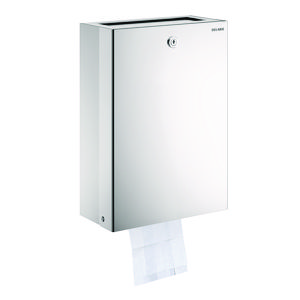 Dispencer + afvalbakje RVS voor hygienische zakjes