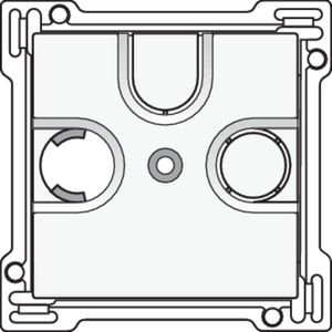 Afwerkingsset 2 enkelvoudige coaxaans. Antenne white c.