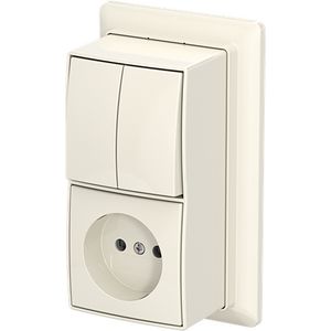 Combinatie kv serie+plaat opb b-AP+ wit
