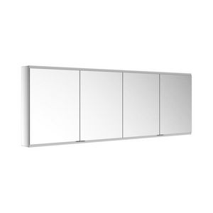 Spiegelkast/onverlicht Voorb./2wcd/2usb/2100x700x160mm zilv