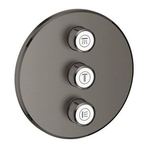 Grohtherm SMARTCONTROL afbouwdeel volume hard graphite geborsteld (mat donker grijs) rond