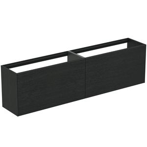 Conca wastafelmeubel 200x37x55cm 2 laden zonder afdekblad smoked oak