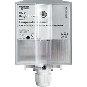 Lichtsterkte- en temperatuursensor Lichtgrijs KNX