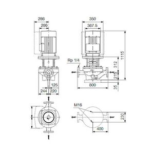 Inlinepomp TP 125-340/4-A-F-A-BQQE 400D 50HZ