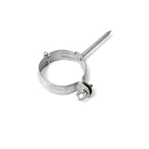 Gegalv. HWA scharnierpijpbeugel 120mm met slagpen