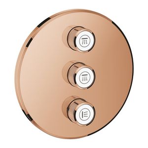 Grohtherm SMARTCONTROL afbouwdeel volume (3x) warm sunset (bronskleurig) rond