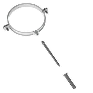 Muurbeugel Alu-Fix 100mm wit incl. pen M8x100 + muurplug
