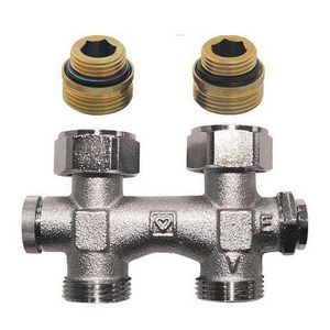 Bypass recht 1/2" 1- en 2-pijpssysteem 3/4" Euroconus