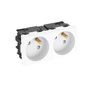 Contactdoos 2-vdg 33gr met aardstift Connect 45 250V 10/16A