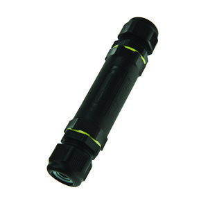 Connector waterdicht TH400 recht 1 ingang-1 uitgang 3-polig