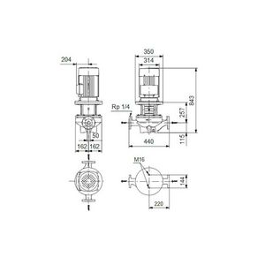 Inlinepomp TP 50-540/2-A-F-A-BQQE 400D 50HZ
