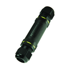 Connector waterdicht TH401 recht 1 ingang-1 uitgang 3-polig