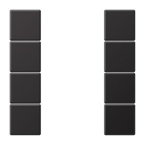 Tastafdekking compleet 4-voudig LS-Dark KNX