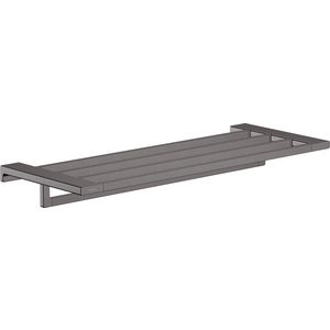 AddStoris handdoek arm+houder brushed black chrome