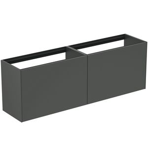 Conca wastafelmeubel 160x37x55cm 2 laden zonder afdekblad mat antraciet