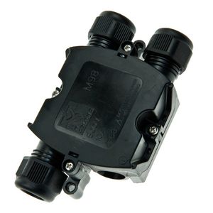 Connector waterdicht M98 1 lijn in - 2 lijnen uit 3-polig