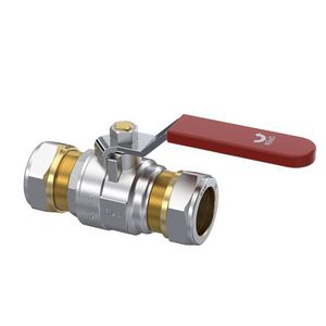 Kogelkraan S28 22mm knel vernikkeld